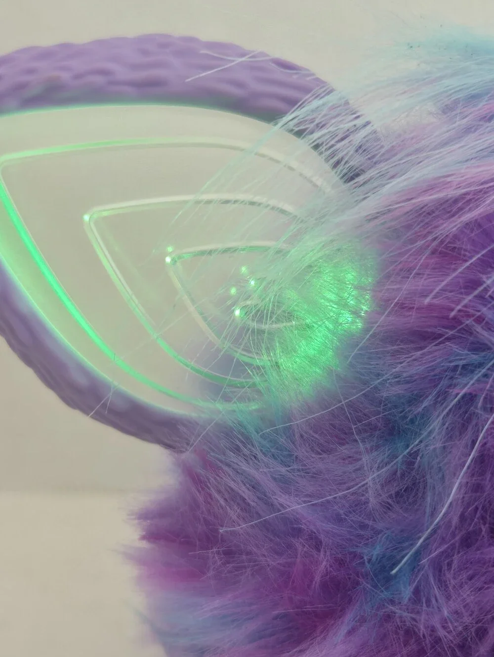 2023 Furby Purple Plush Tie Dye Interactive Voice Activated Glowing Ears *WORKS*